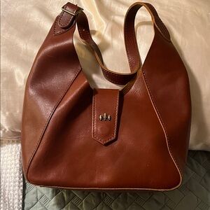 Portland Leather Chestnut Flora Shoulder Bag